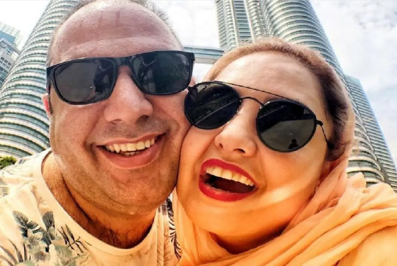 ابراز علاقه ی ناب و خاص علی اوجی به همسرش نرگس محمدی