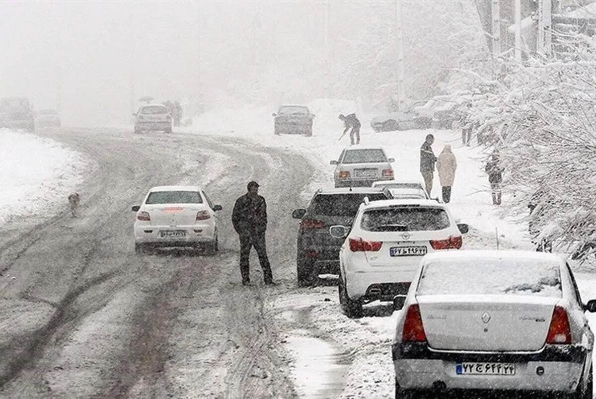 کولاک برف در آزاد راه تهران – شمال