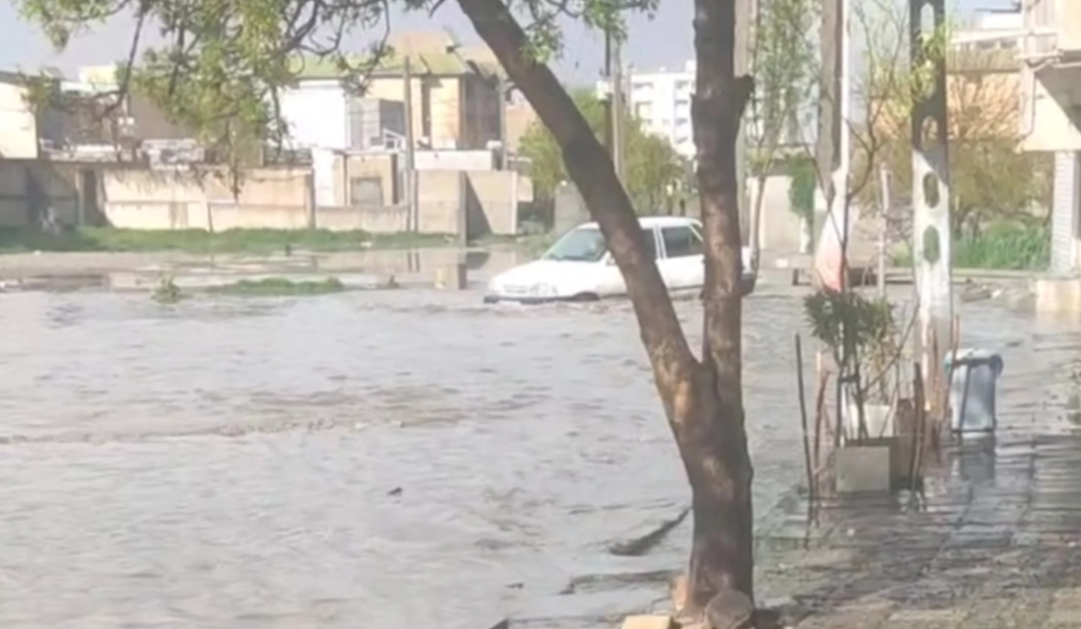 آبگرفتگی معابر شهری کرمانشاه پس از بارش + ویدیو