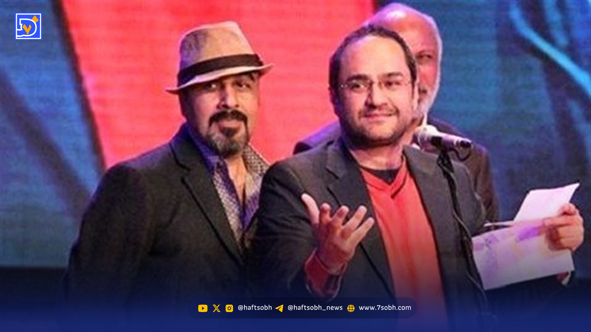 لحظه رو به رو شدن رضا عطاران و رامبد جوان  در جشن حافظ