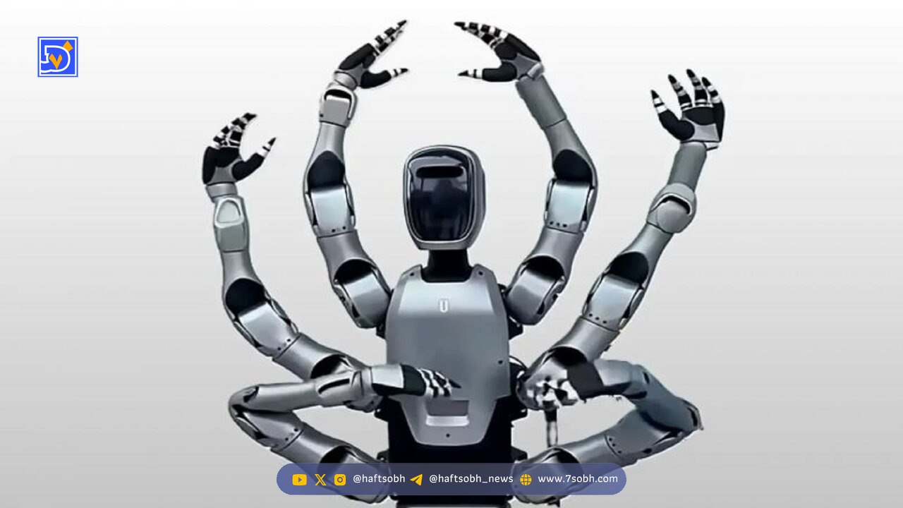 کارگر فوقالعاده چینی رونمایی شد: ربات ۶ دست که ۳۰٪ بیشتر از انسان کار میکند