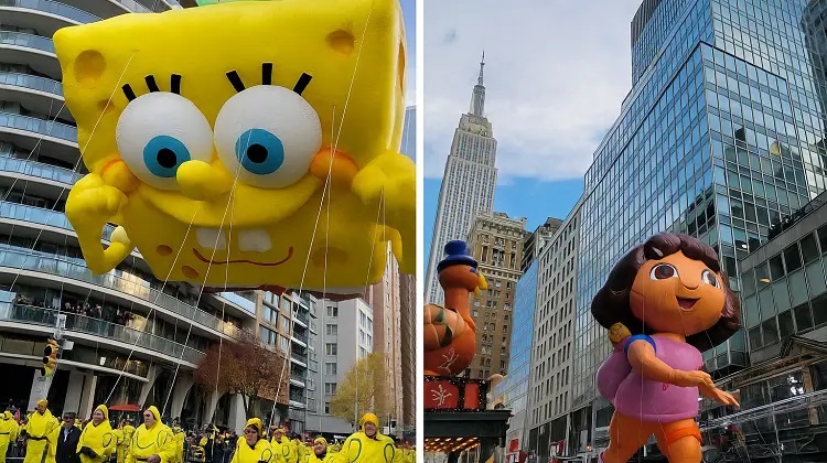 حضور انیمیشن‌هایی مثل باب اسفنجی و سگ‌های نگهبان در رژه روز شکرگزاری امسال