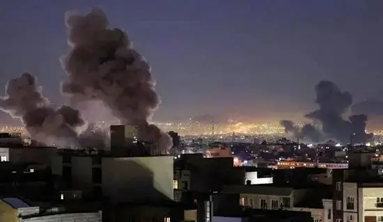 اصابت موشک به منطقه مسکونی در سعادت آباد + فیلم