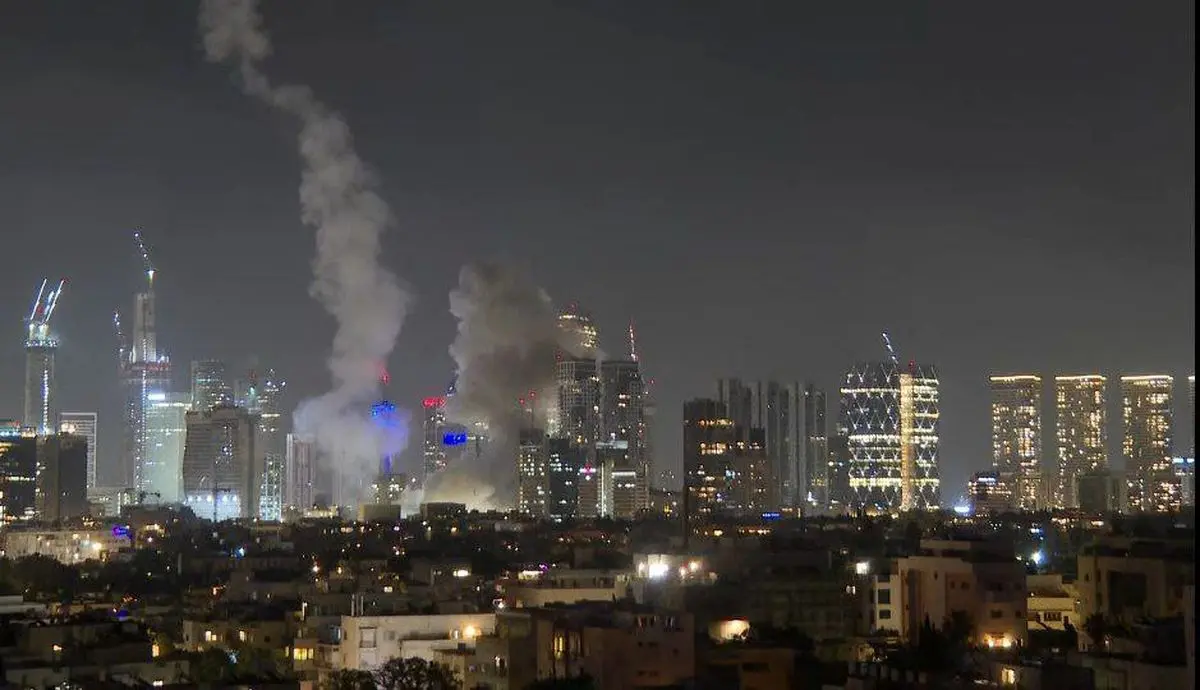 لحظه اصابت موشک ایران به هدف خود در فلسطین اشغالی