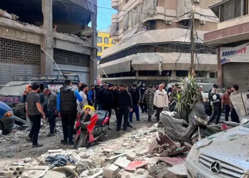 تصاویری از حمله امروز اسرائیل به بیروت