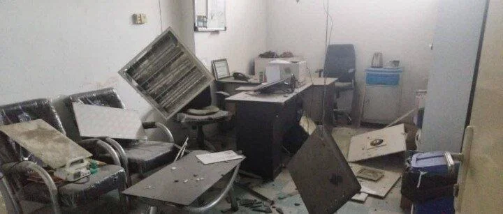 تصاویر حمله به بیمارستان امام علی و منطقۀ مسکونی در اندیمشک