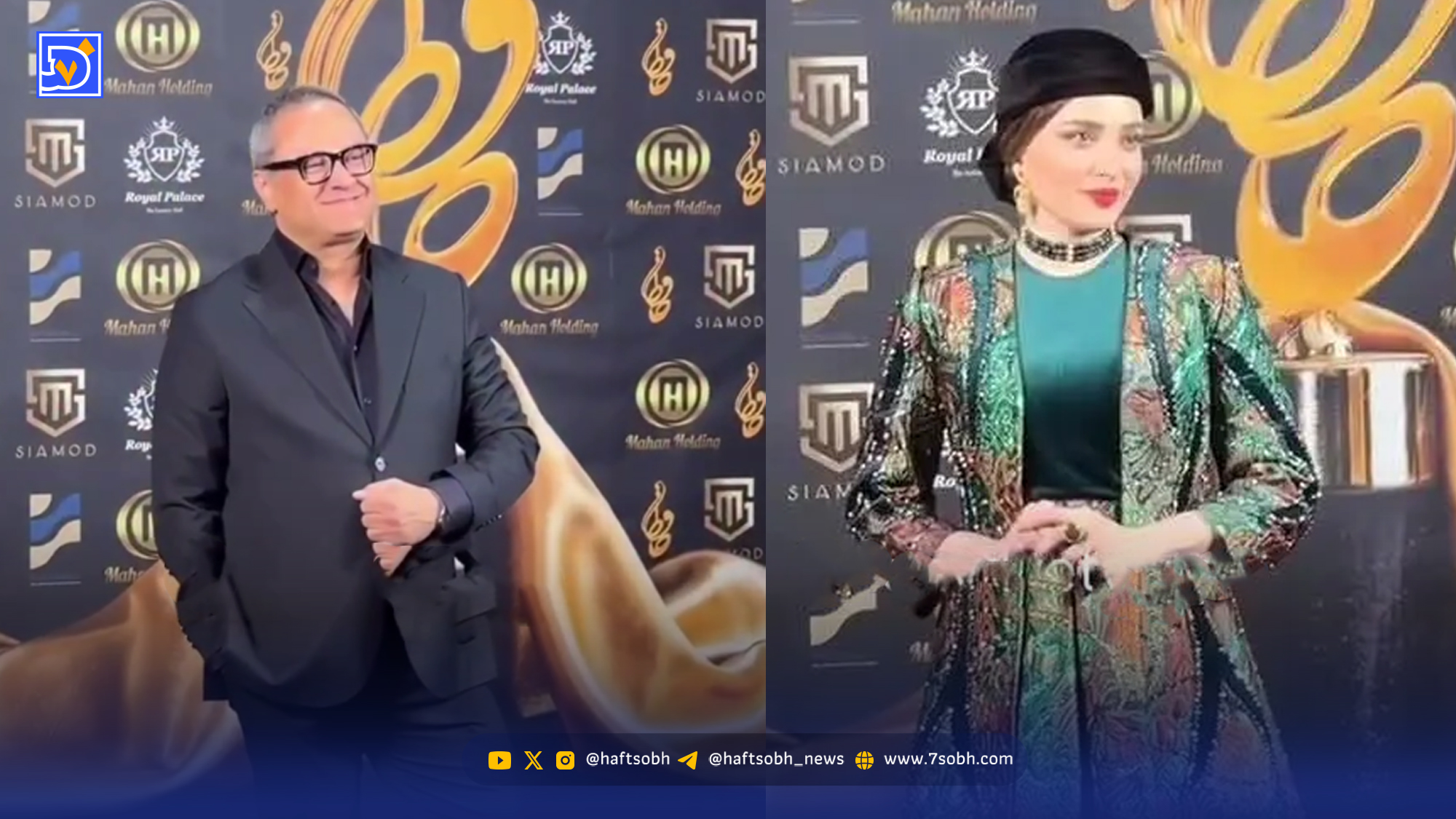 رامبد جوان، علیرضا قربانی و بهنوش طباطبایی در حاشیه جشن حافظ