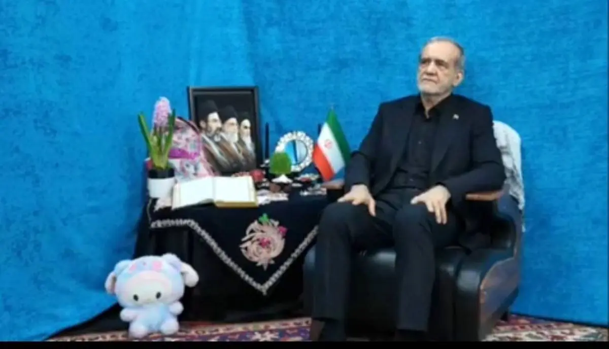 یادگار کودکان شهید میناب در کنار پزشکیان