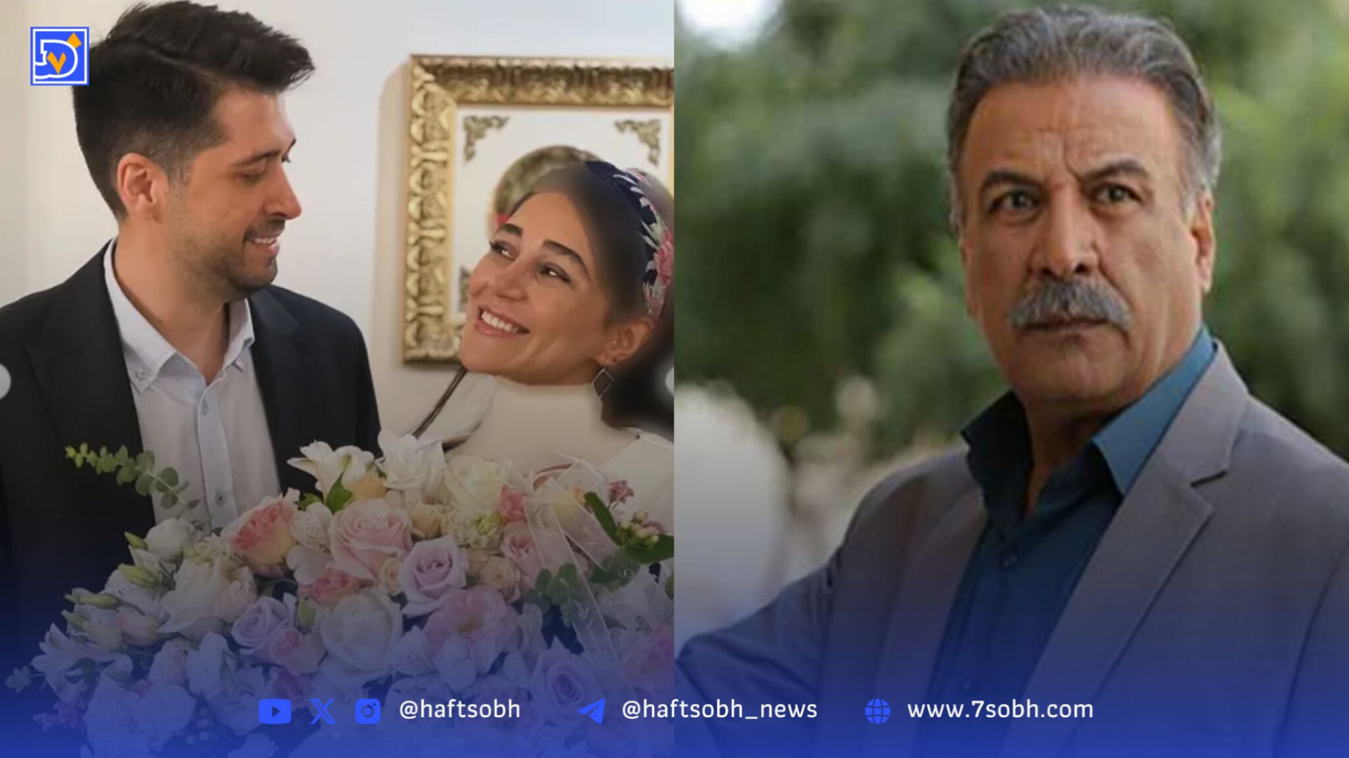 قاب خانوادگی عبدالرضا اکبری بازیگر آنام به‌همراه پسر و عروسش/ آقای بازیگر چه عروس جذابی دارد